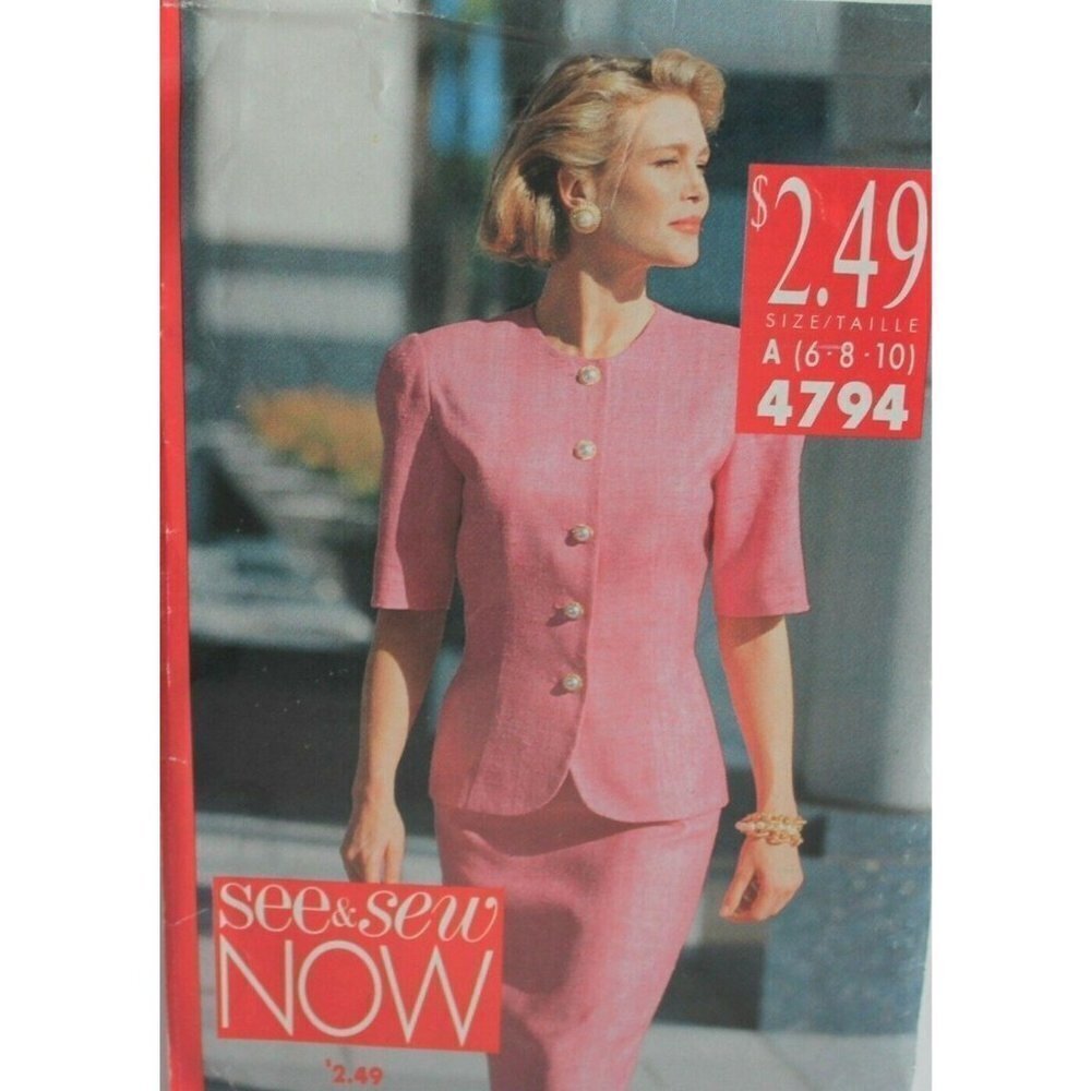 Butterick See Sew 4794 Sewing Pattern Top Skirt‎ Size 6-10